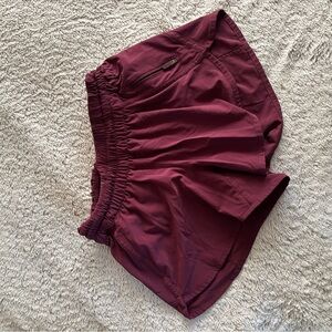lululemon athletica Maroon Athletic Shorts